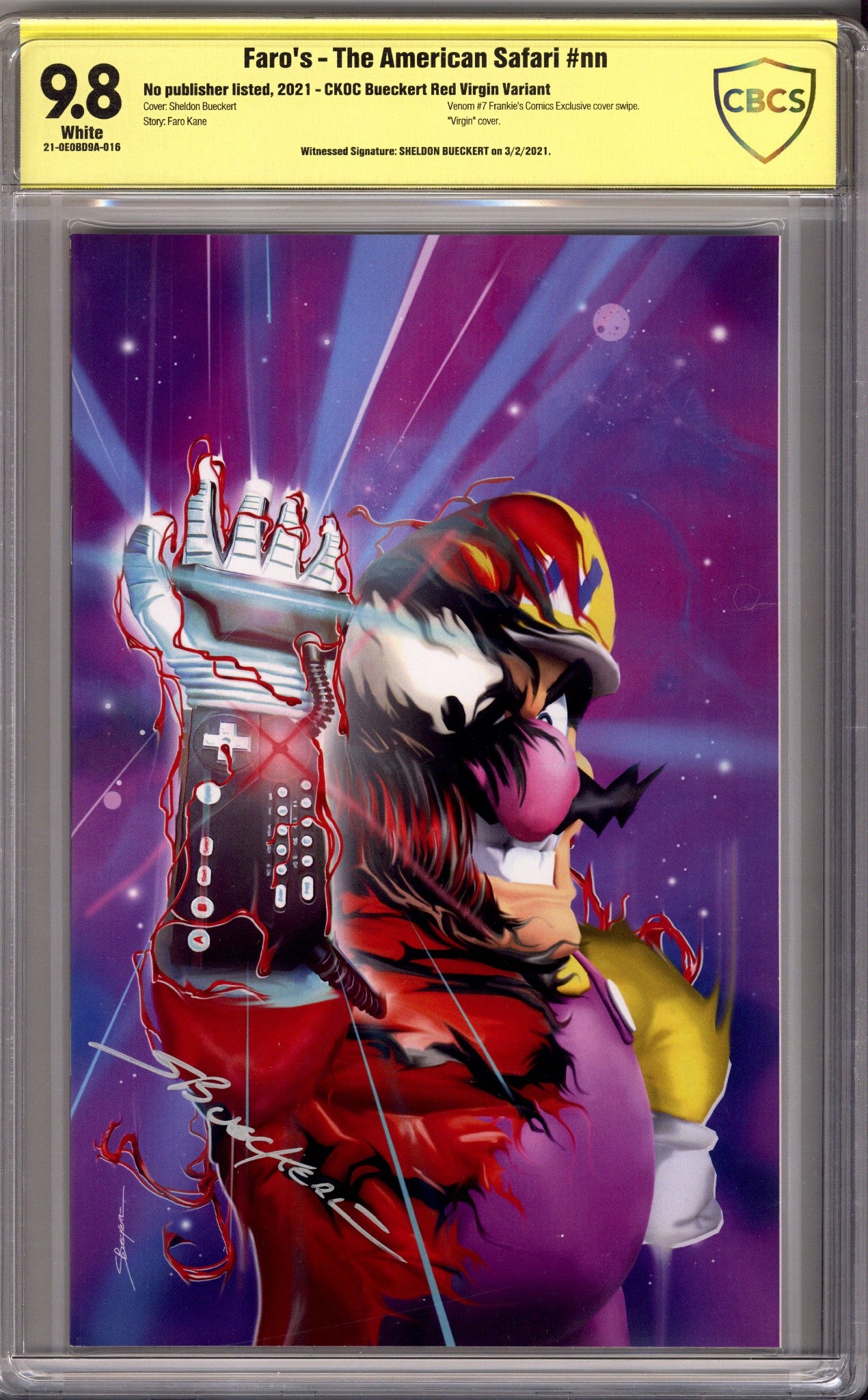 Faro's The American Safari [nn] CBCS 9.8 (NM/M) (2021) Bueckert Virgin Homage Exclusive Variant Signed x1 Cover Sheldon Bueckert 