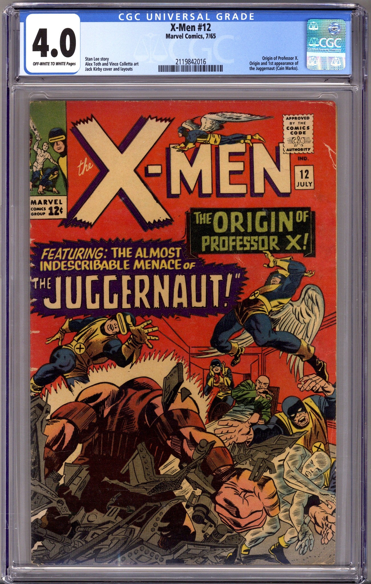 The X-Men Vol 1 12 CGC 4.0 (VG) (1965) 