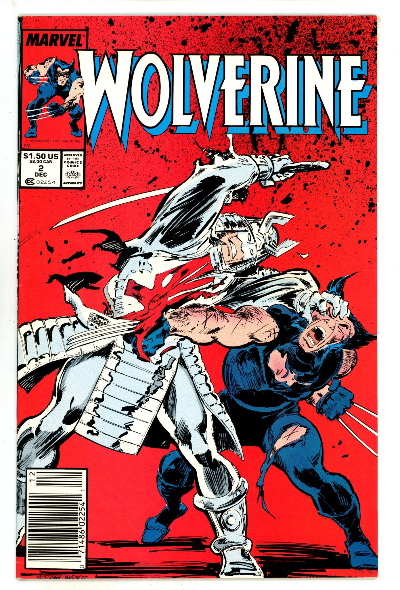 Wolverine Vol 2 2 FN (6.0) (1988) Newsstand 