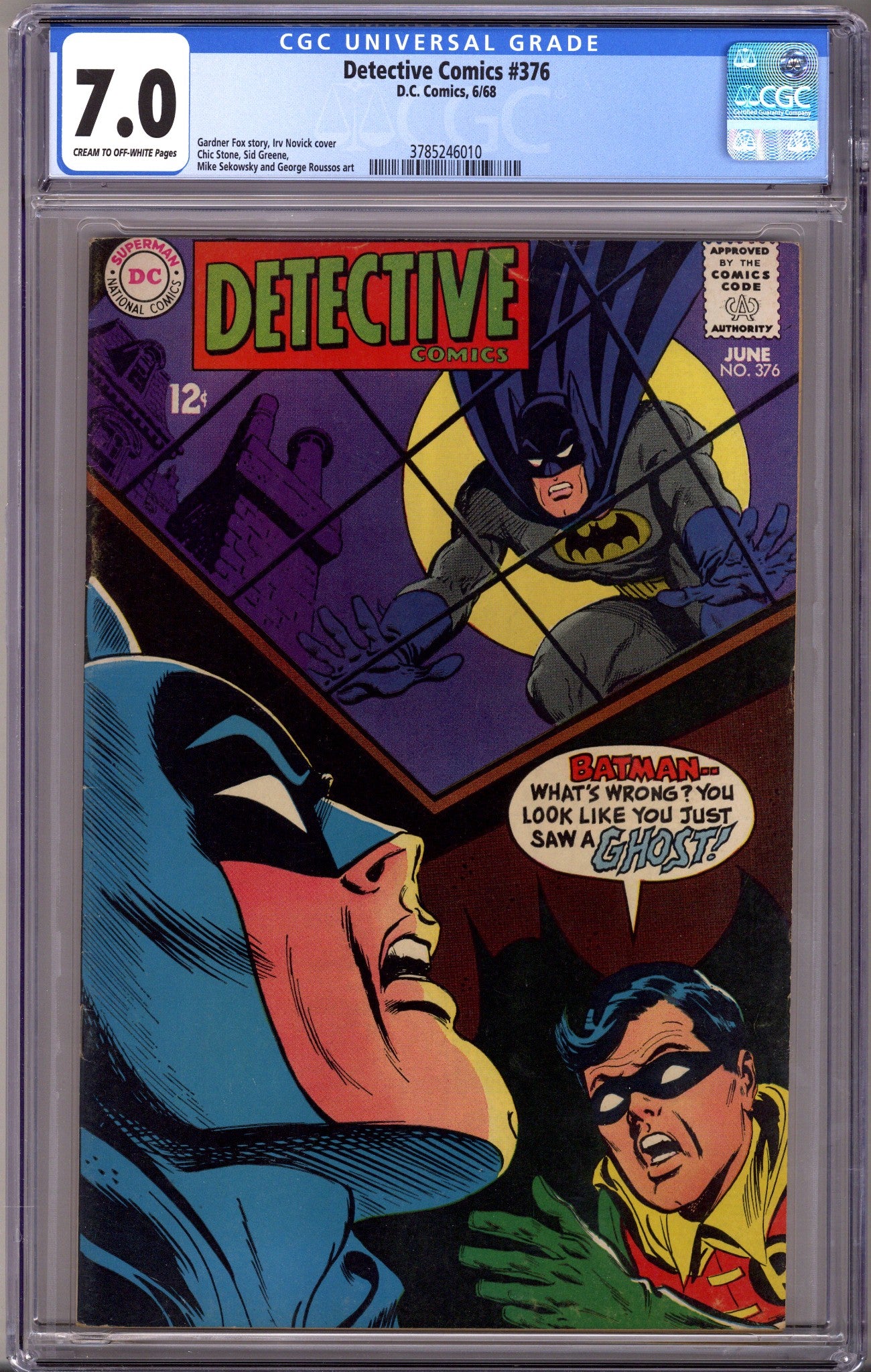 Detective Comics Vol 1 376 CGC 7.0 (FN/VF) (1968)