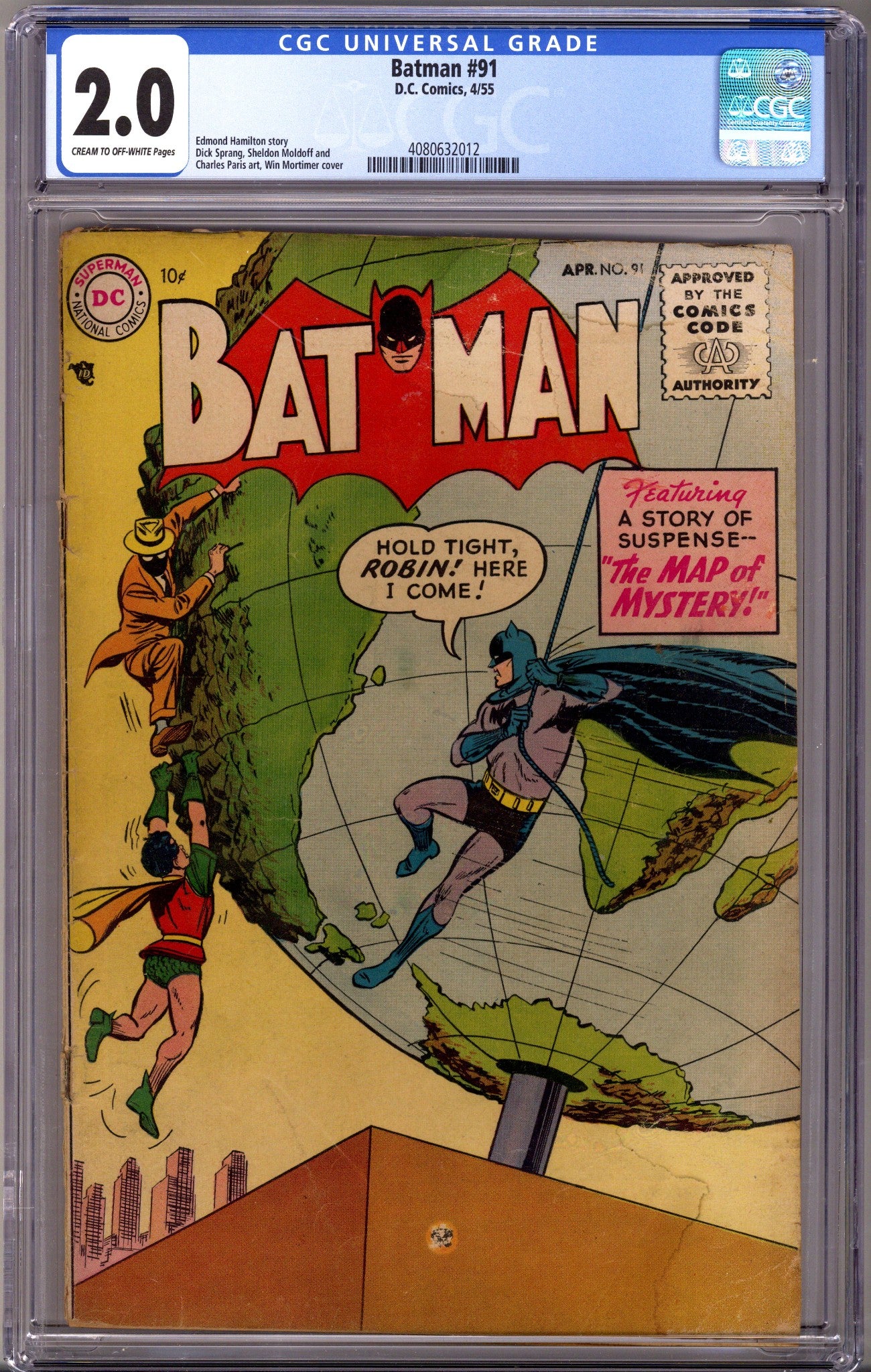 Batman Vol 1 91 CGC 2.0 (GD) (1955)