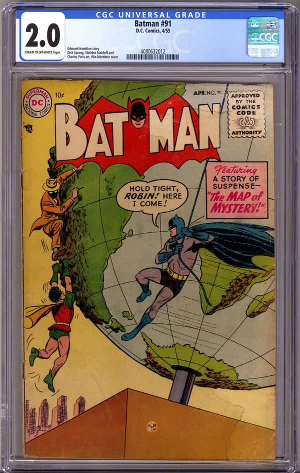 Batman Vol 1 91 CGC 2.0 (GD) (1955)
