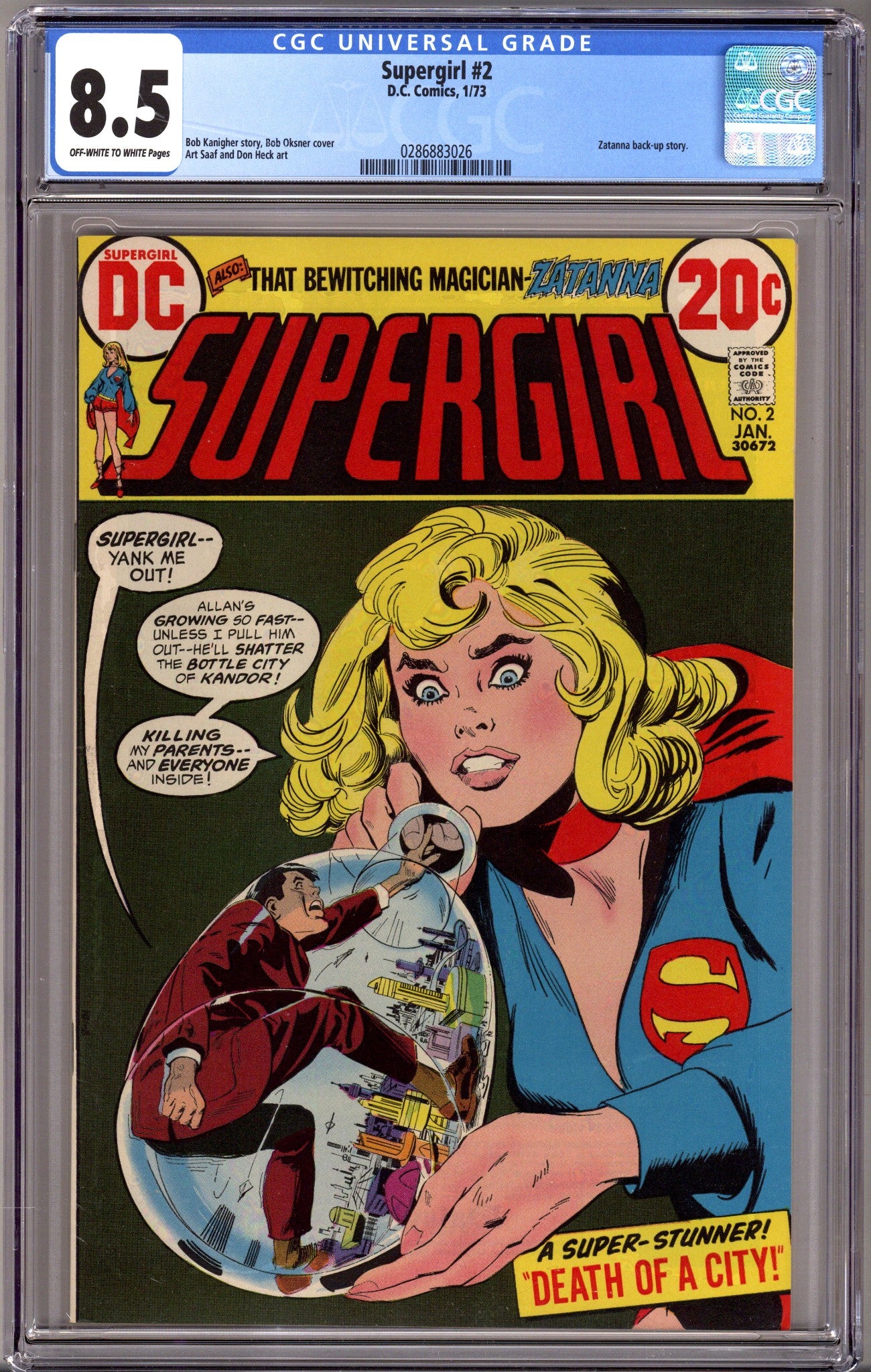 Supergirl Vol 1 2 CGC 8.5 (VF+) (1973) 