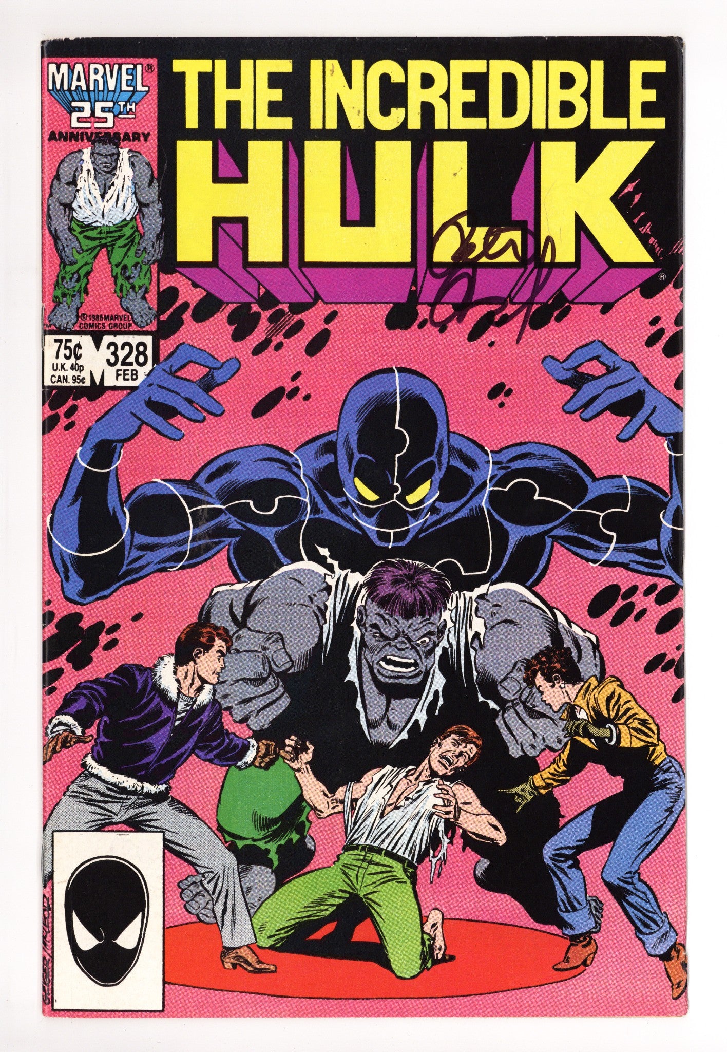 The Incredible Hulk Vol 1 328 FN+ (6.5) (1987) Signed x1 Cover Peter David 