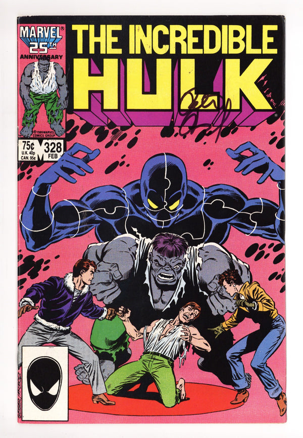The Incredible Hulk Vol 1 328 FN+ (6.5) (1987) Signed x1 Cover Peter David