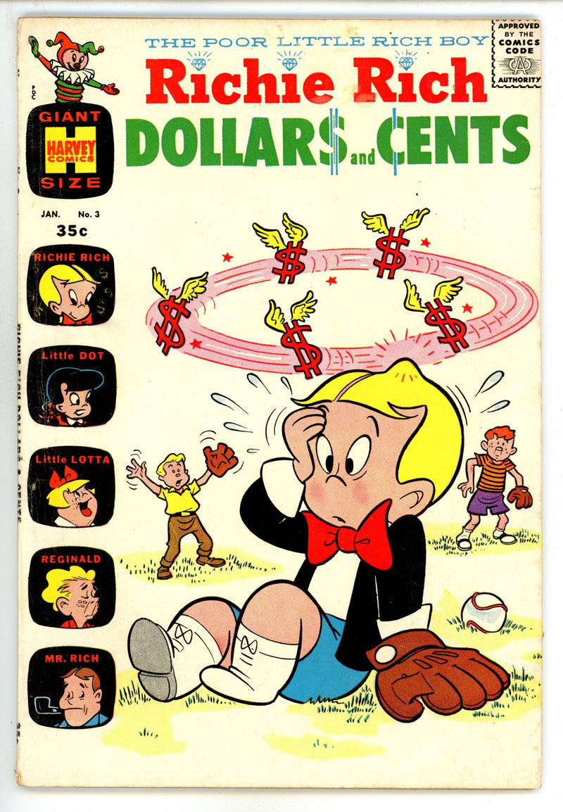 Richie Rich Dollars and Cents 3 VG (4.0) (1964) Canadian Price Variant 