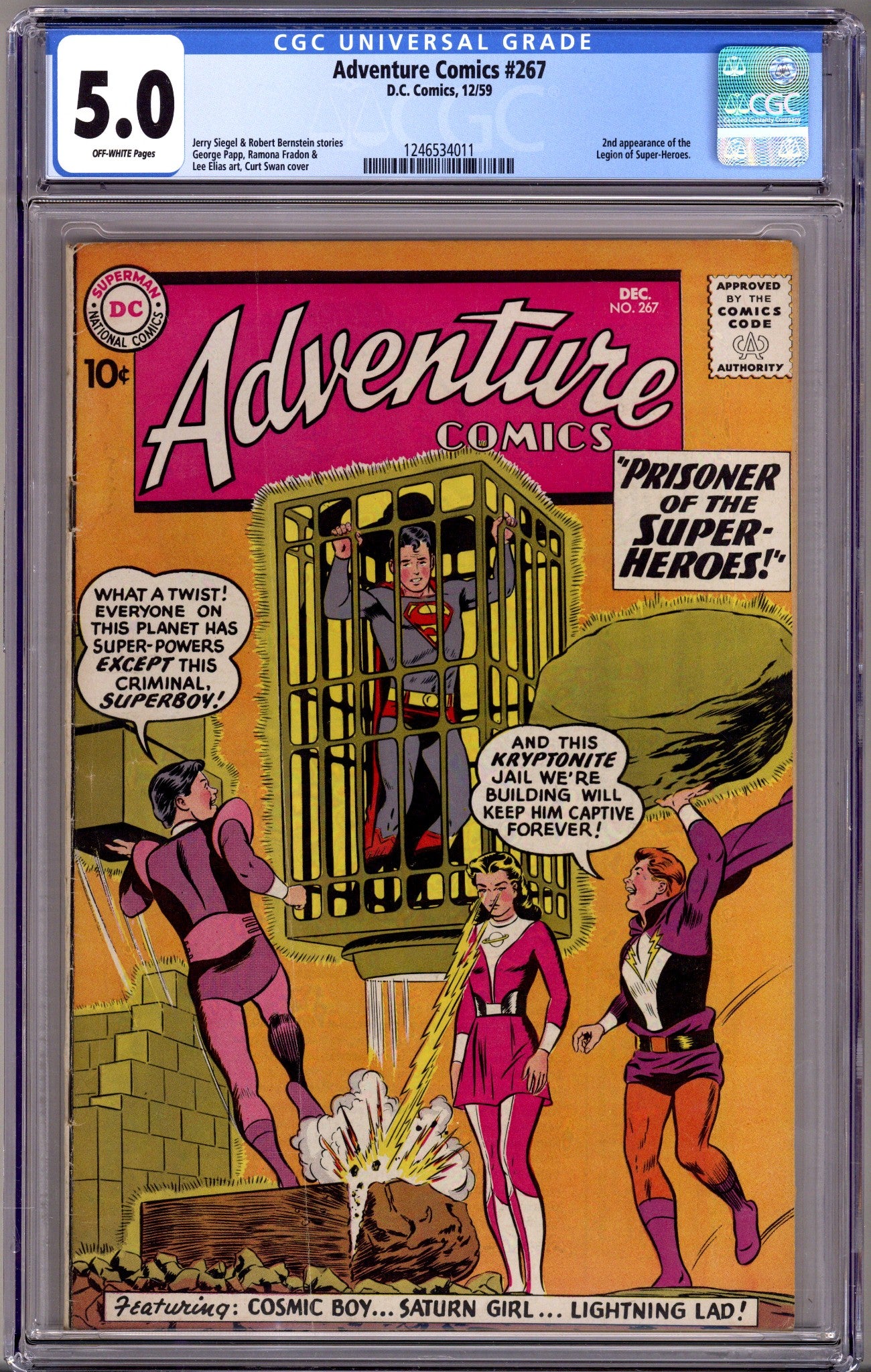 Adventure Comics Vol 1 267 CGC 5.0 (VG/FN) (1959) 
