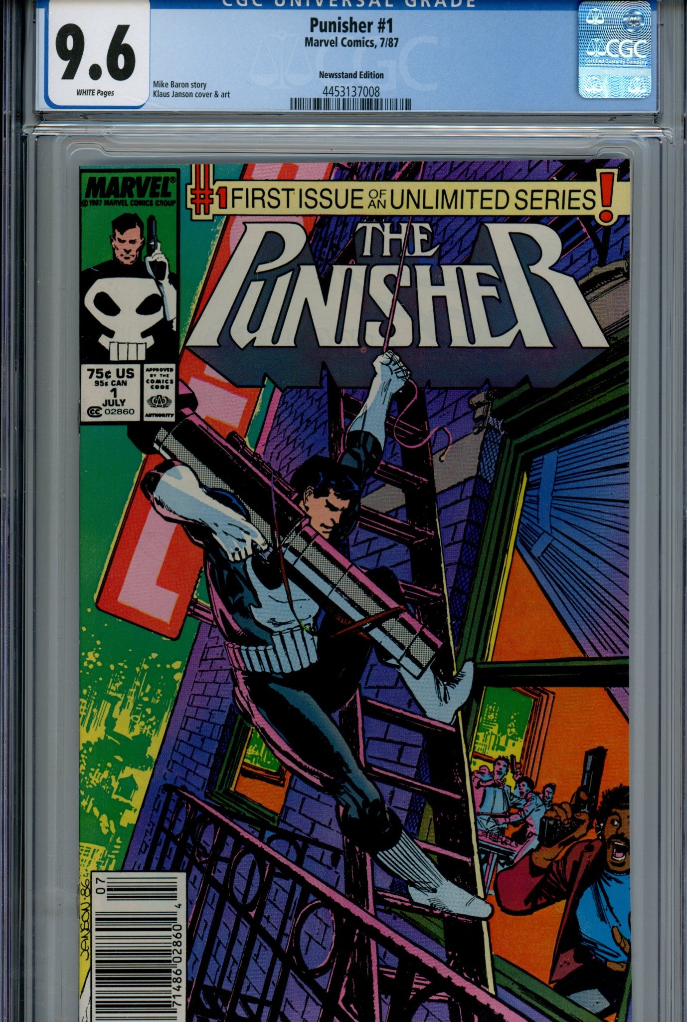The Punisher Vol 2 1 CGC 9.6 (NM+) (1987) Newsstand 