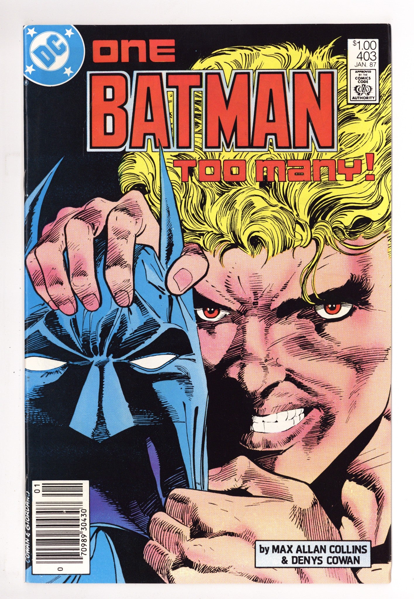 Batman Vol 1 403 VF (8.0) (1987) Canadian Price Variant 