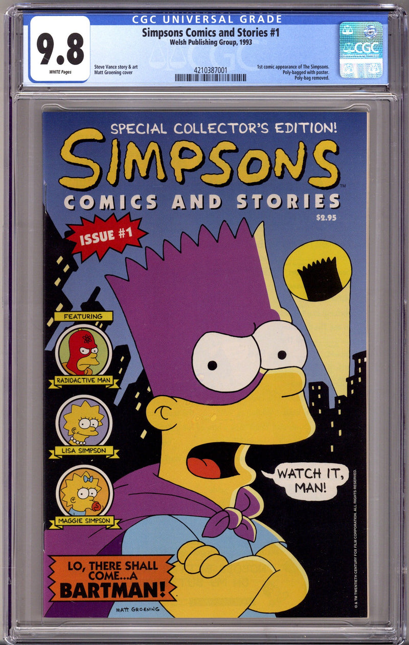 Simpsons Comics and Stories Vol 1 1 CGC 9.8 (NM/M) (1993) 