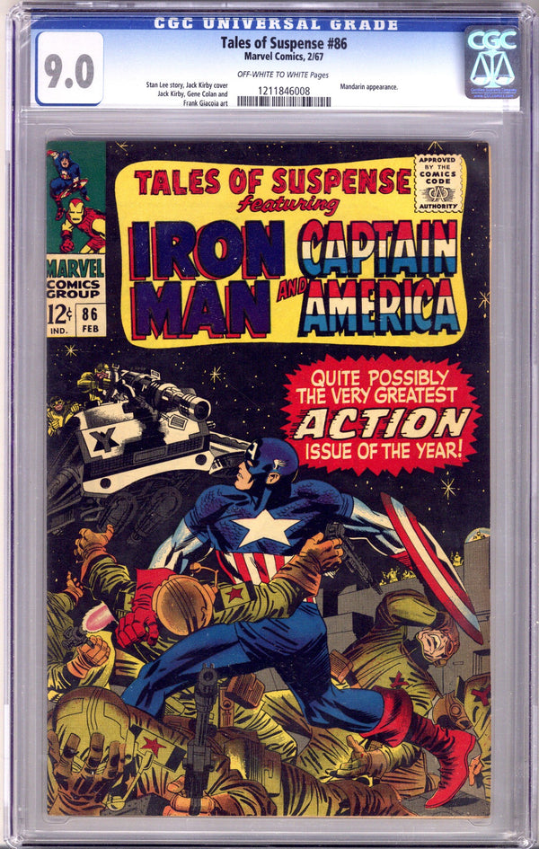 Tales of Suspense Vol 1 86 CGC 9.0 (1966)