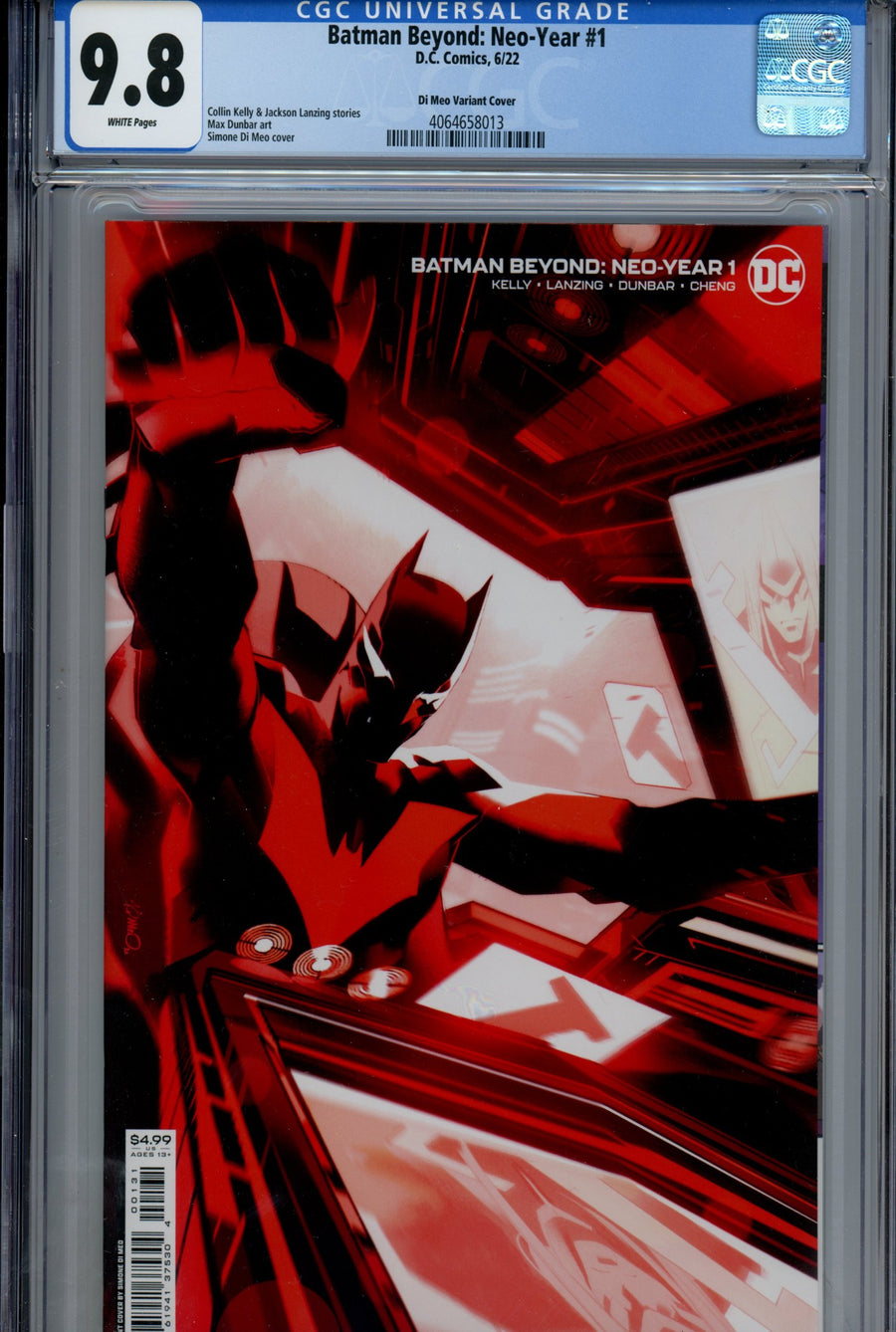 Batman Beyond: Neo-Year  1 CGC 9.8 (NM/M)  (2022) DiMeo  Incentive Variant  