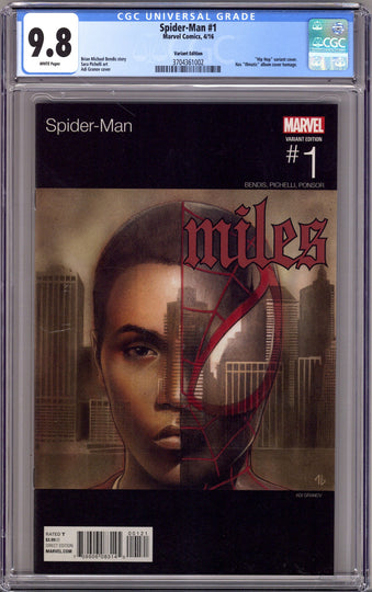 Spider-Man Vol 2 1 CGC 9.8 (NM/M) (2016) Granov Hip-Hop Variant 