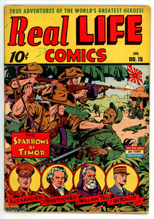 Real Life Comics 3 (15) GD/VG (3.0) Cover Detached (1944) 