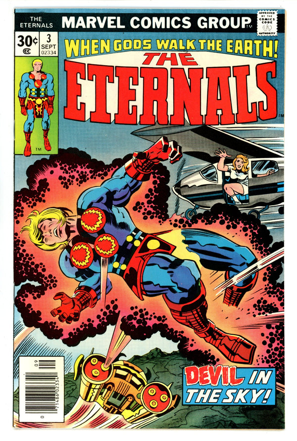 The Eternals Vol 1 3 NM- (9.2) (1976)