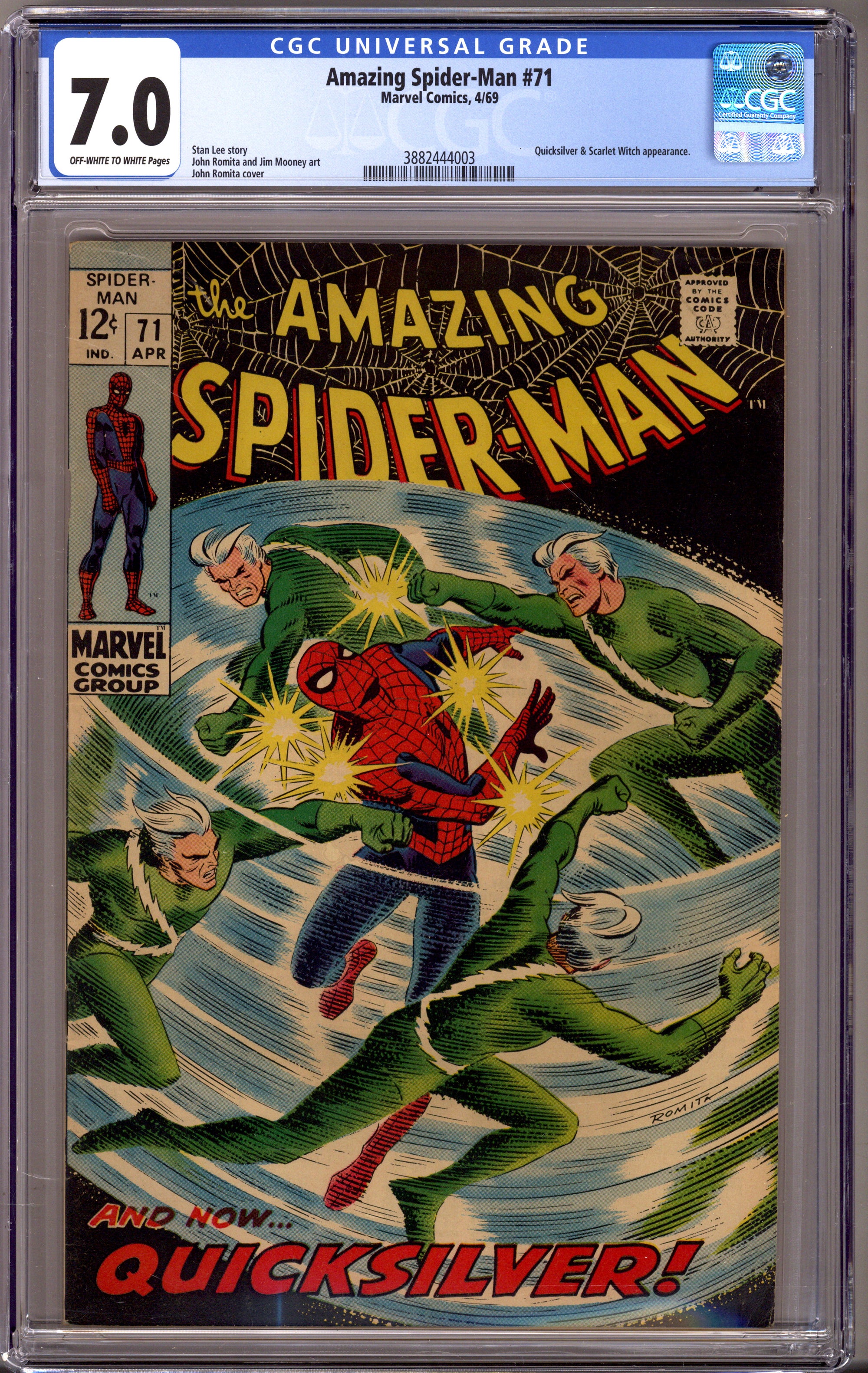 The Amazing Spider-Man Vol 1 71 CGC 7.0 (FN/VF) (1969) 