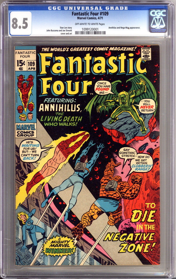 Fantastic Four Vol 1 109 CGC 8.5 (VF+) (1971)