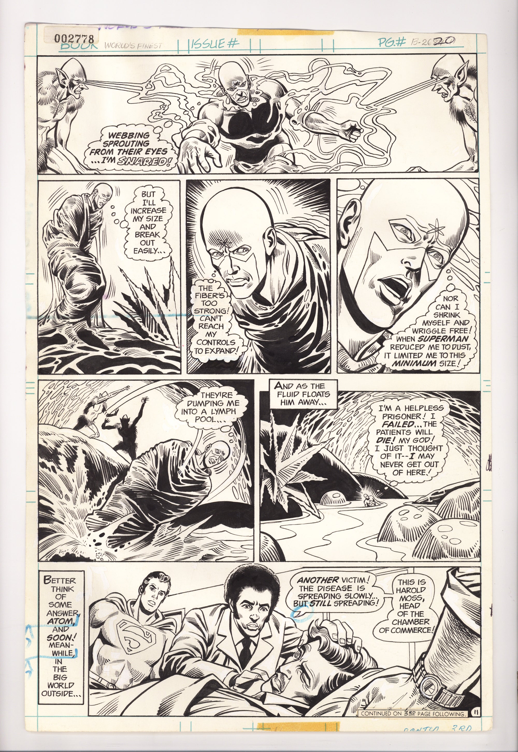 World's Finest Comics 236 Dick Dillin & John Calnan Art, Page #20, Water Damage (1976) 