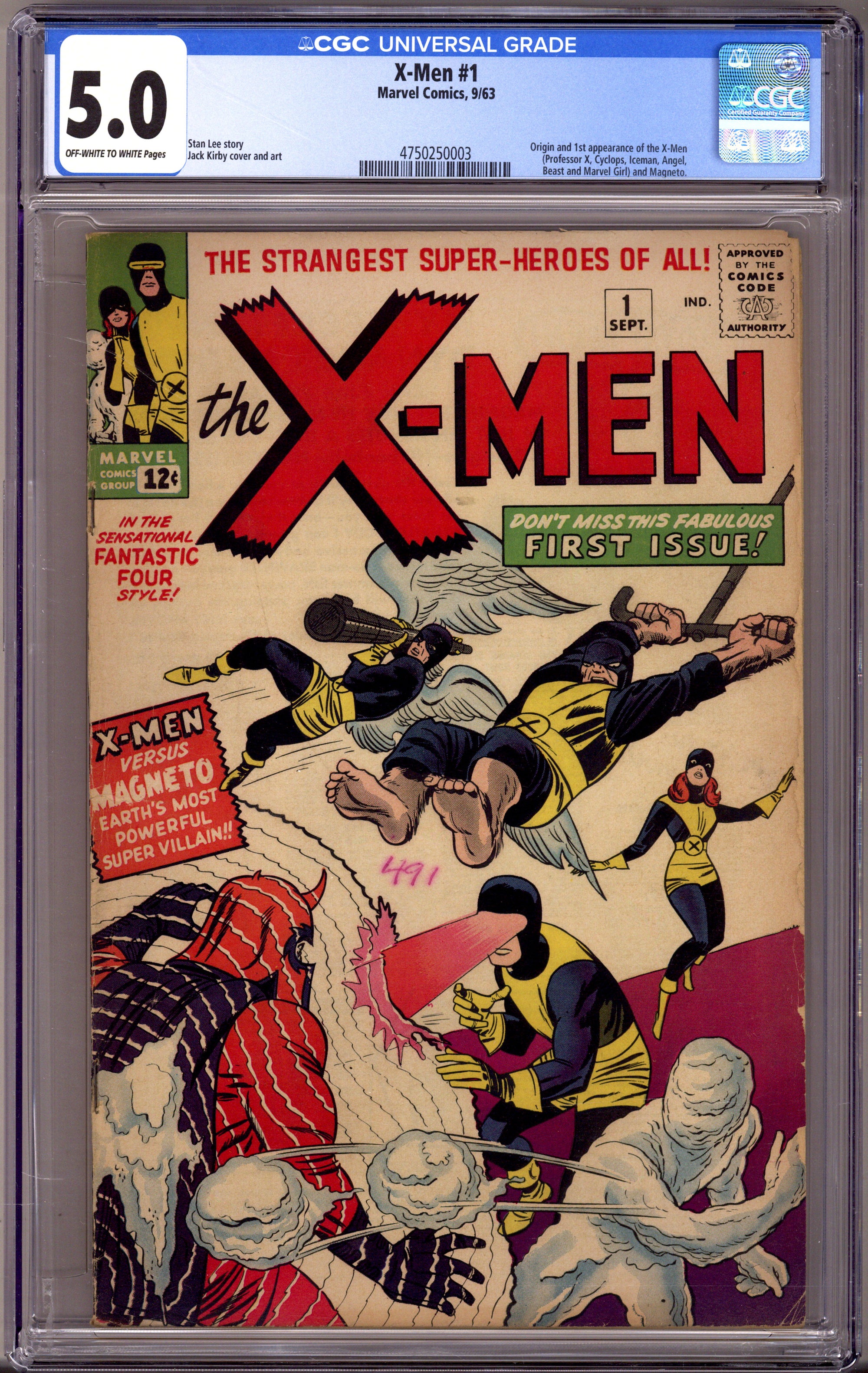 The X-Men Vol 1 1 CGC 5.0 (VG/FN) (1963) 