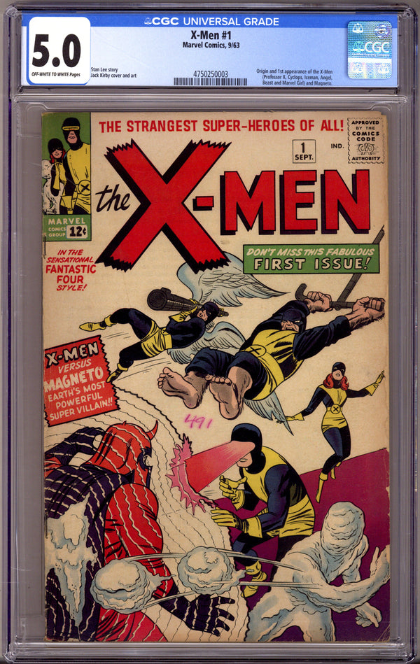 The X-Men Vol 1 1 CGC 5.0 (VG/FN) (1963) 