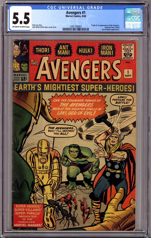The Avengers Vol 1 1 CGC 5.5 (FN-) (1963)