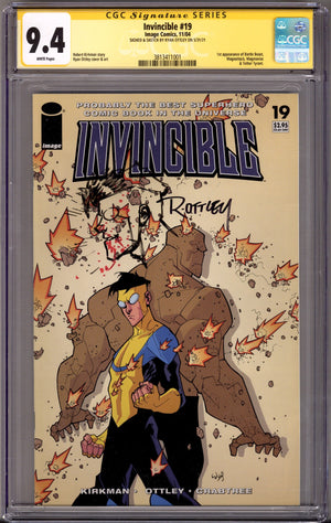 Invincible 19 CGC 9.4 (NM) (2004) Signed / Remarked x1 Cover Ryan Ottley