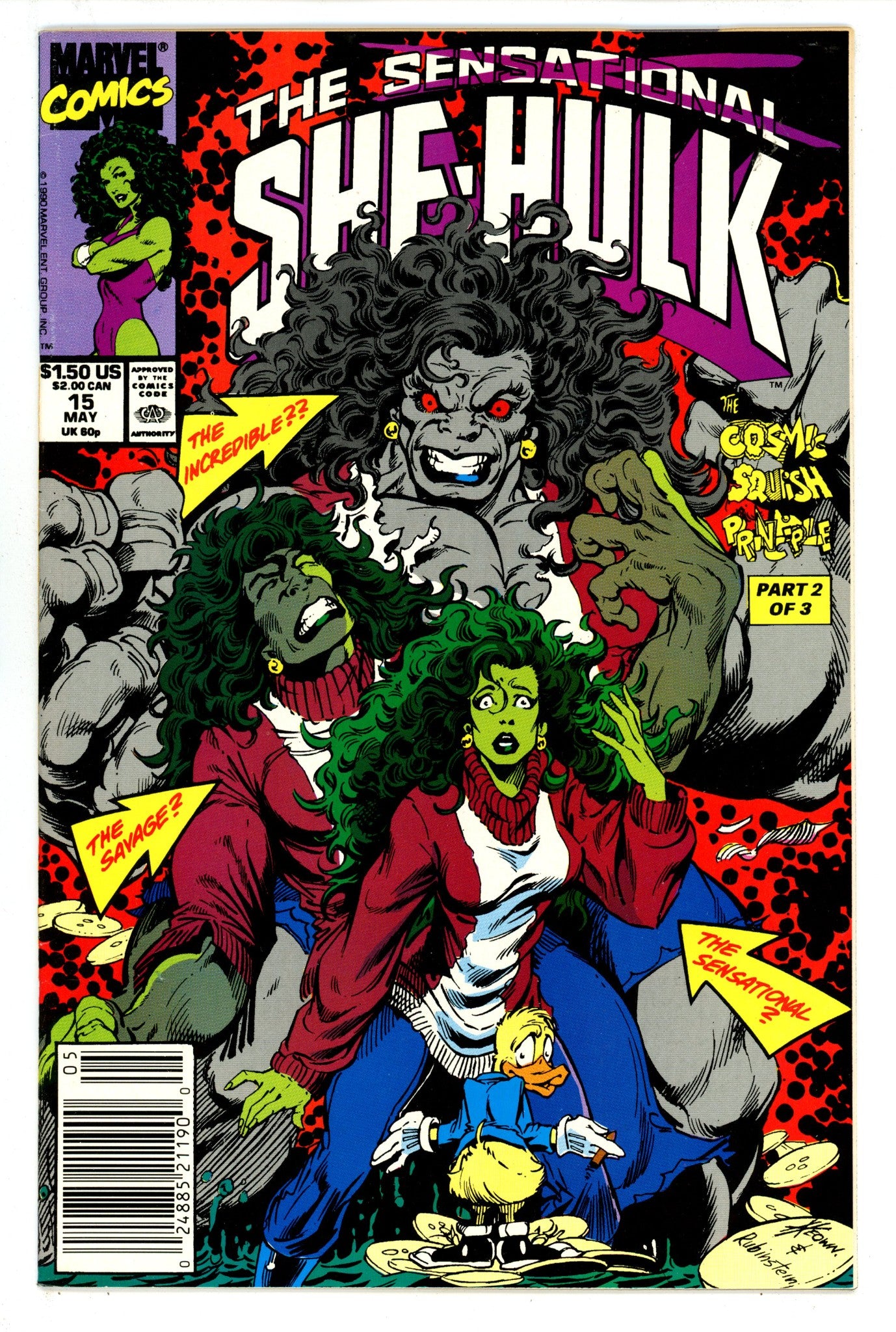 The Sensational She-Hulk 15 FN/VF (7.0) (1990) Newsstand 