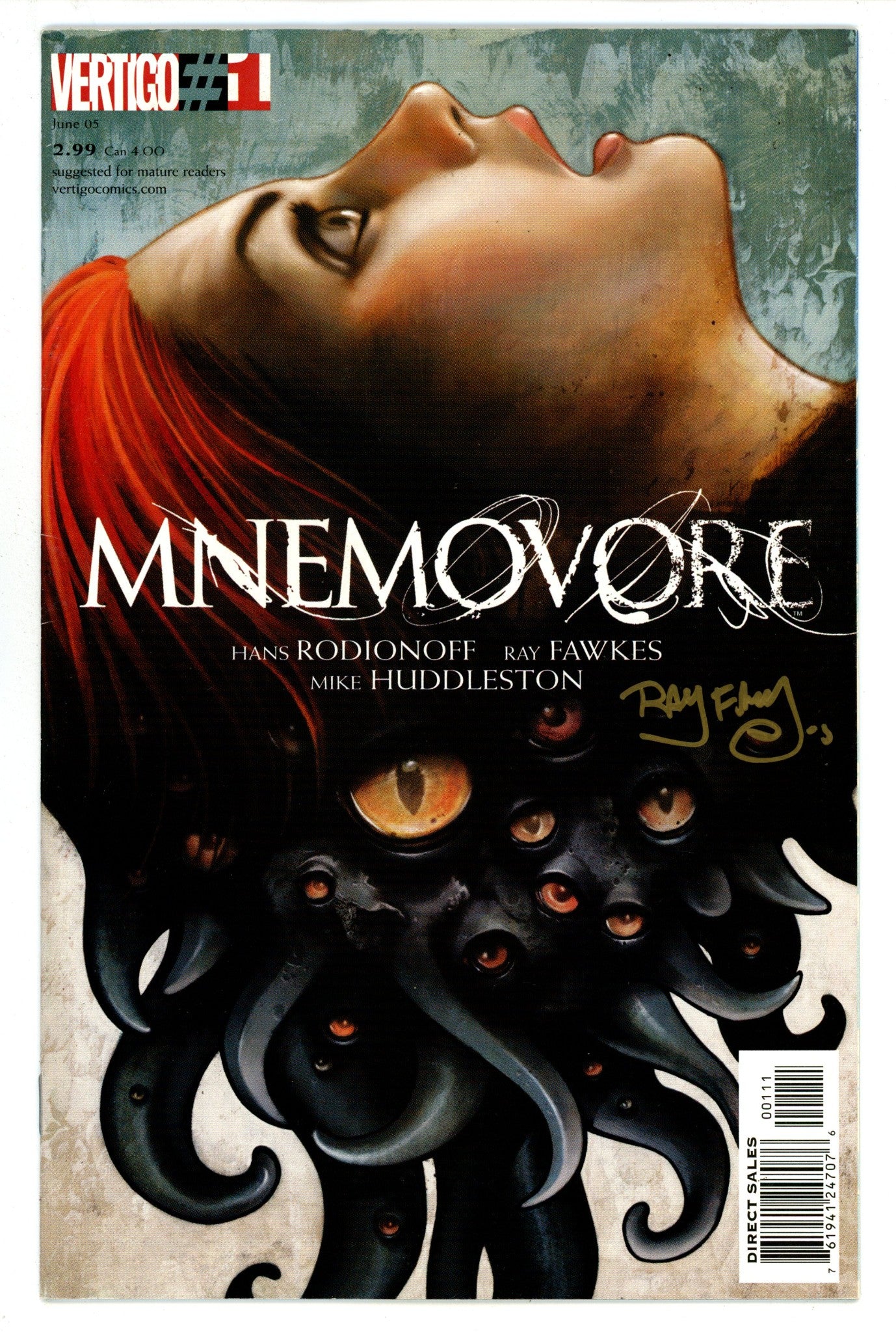 Mnemovore 1 FN+ (6.5) (2005) Signed x1 Cover Ray Fawkes 