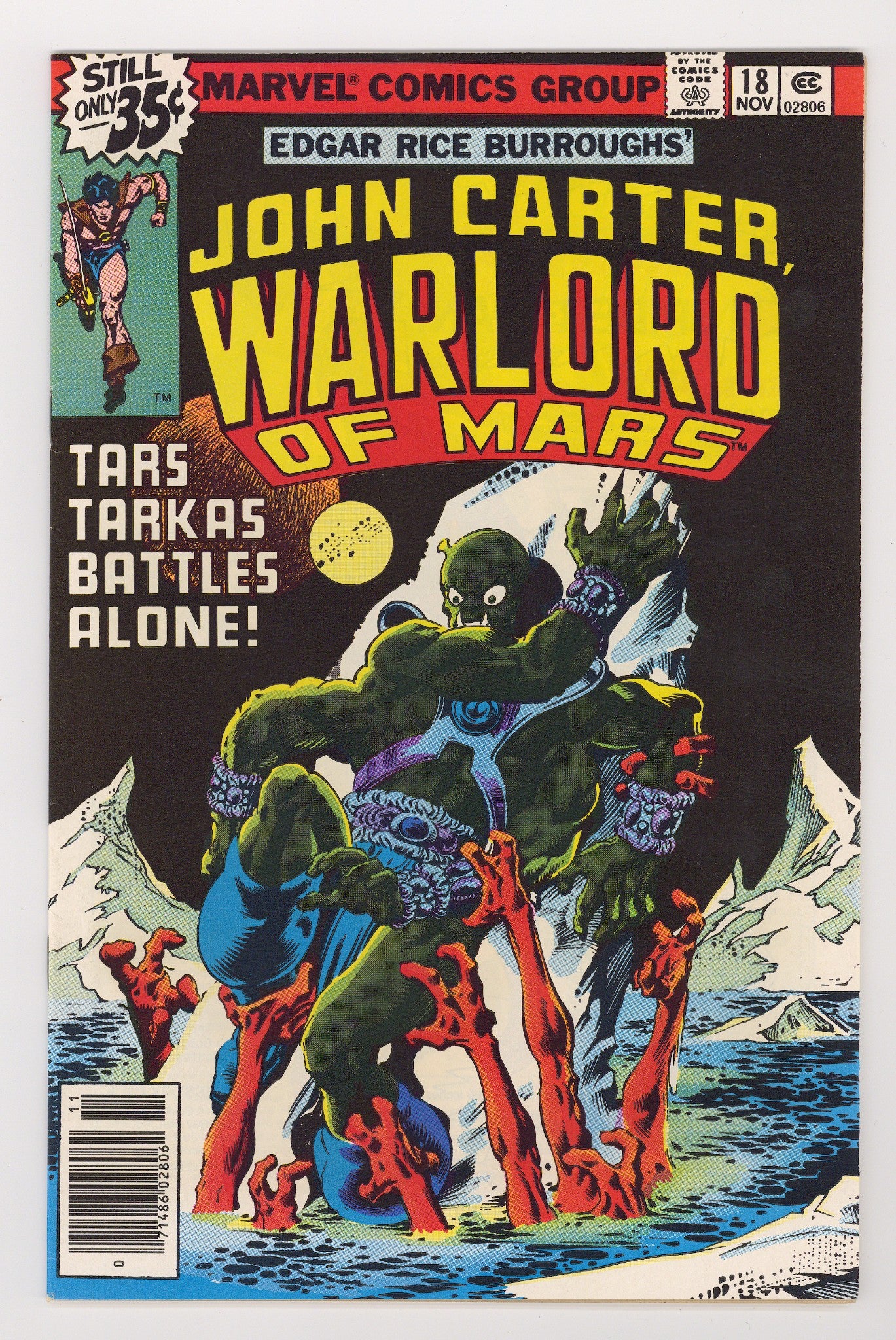 John Carter Warlord of Mars 18 VF+ (8.5) (1978) 