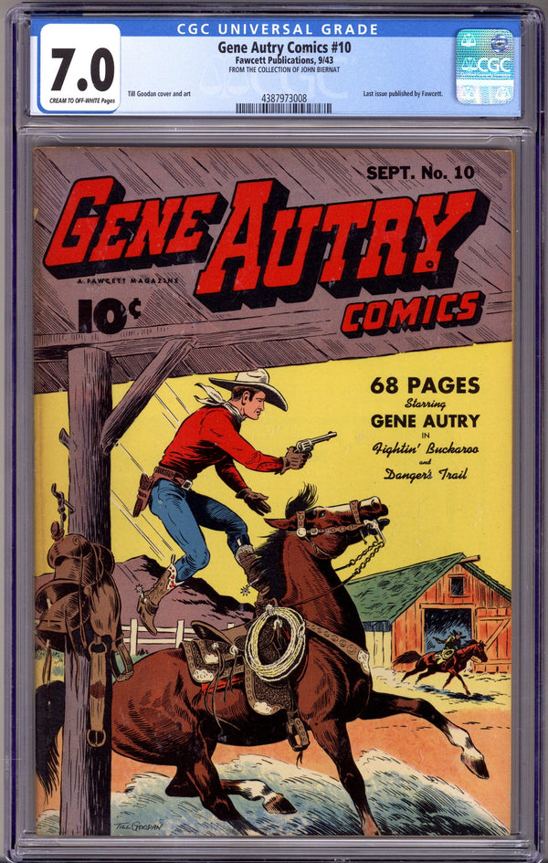 Gene Autry Comics 10 CGC 7.0 (FN/VF) (1943)