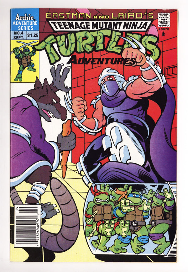 Teenage Mutant Ninja Turtles Adventures Vol 2 4 VF- (7.5) Newsstand (1989) Canadian Price Variant