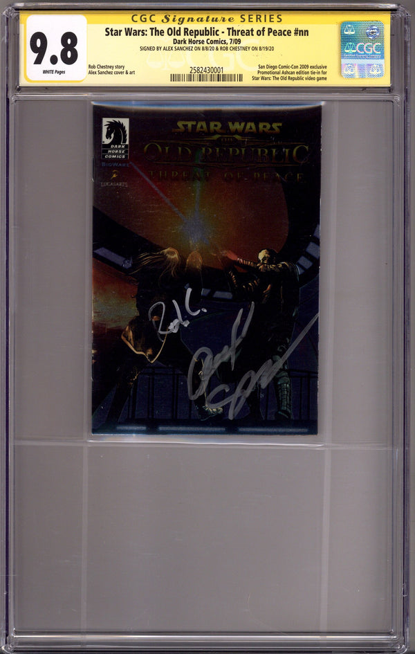 Star Wars: The Old Republic - Threat of Peace [nn] CGC 9.8 (NM/M) (2009) Signed x2 Cover Alex Sanchez & Rob Chestney