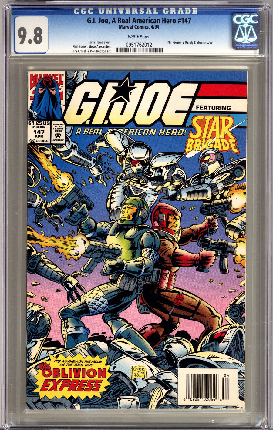 G.I. Joe, A Real American Hero 147 CGC 9.8 (NM/M) (1994) Newsstand 
