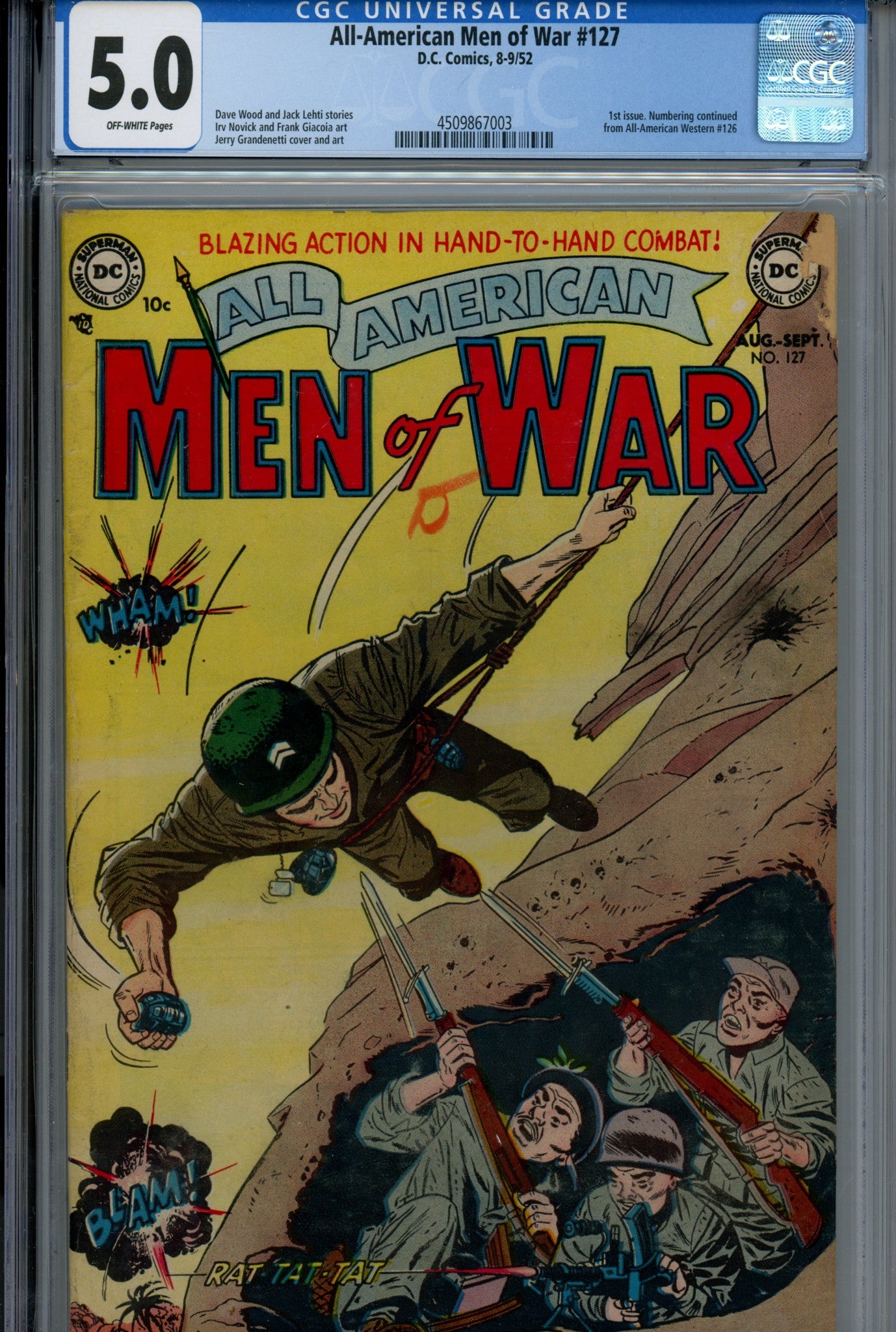 All-American Men of War 127 CGC 5.0 (VG/FN) (1952) 