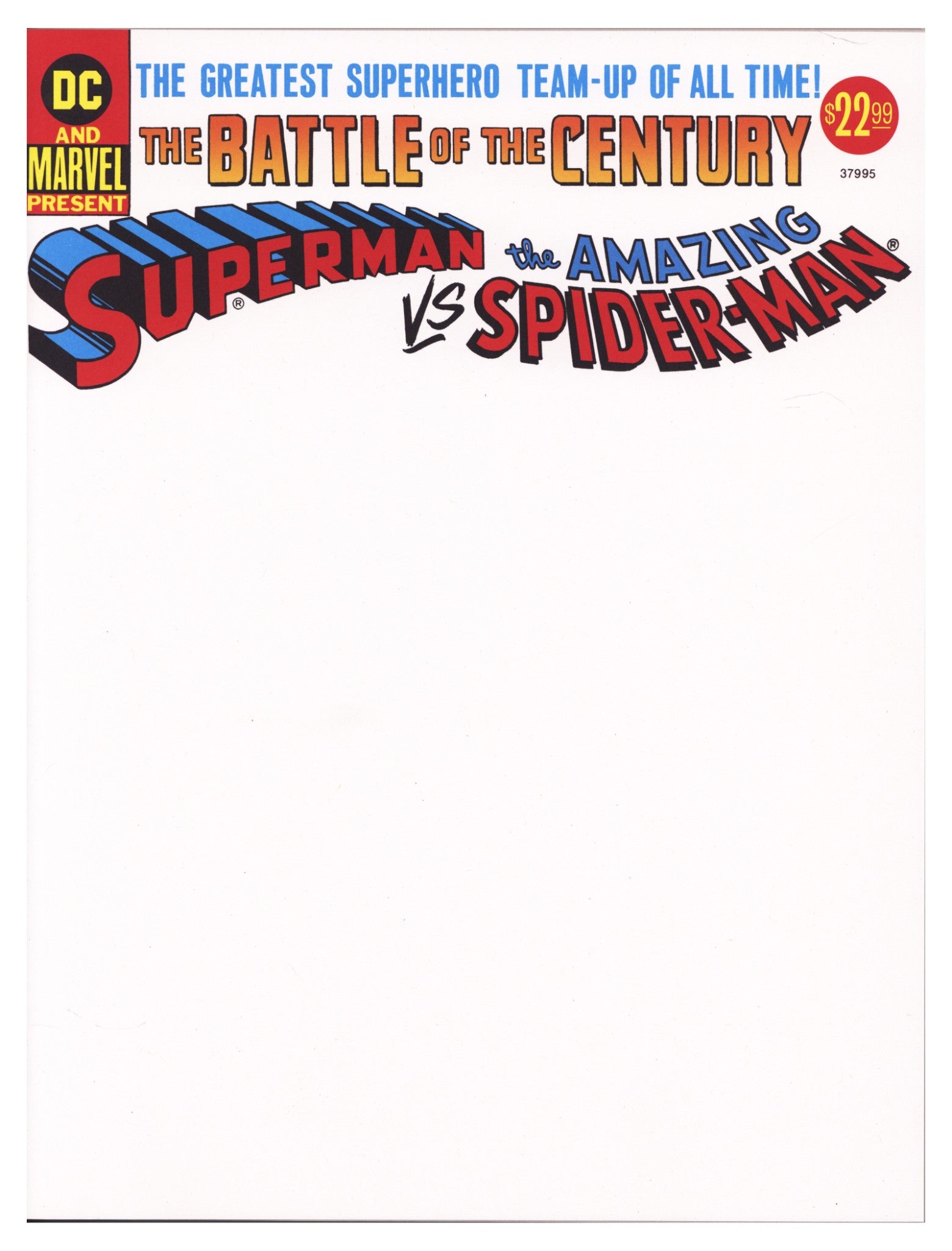 50th Anniversary Treasury Edition Superman Vs The Amazing Spider-Man 1 Facsimile Blank Variant (2025)