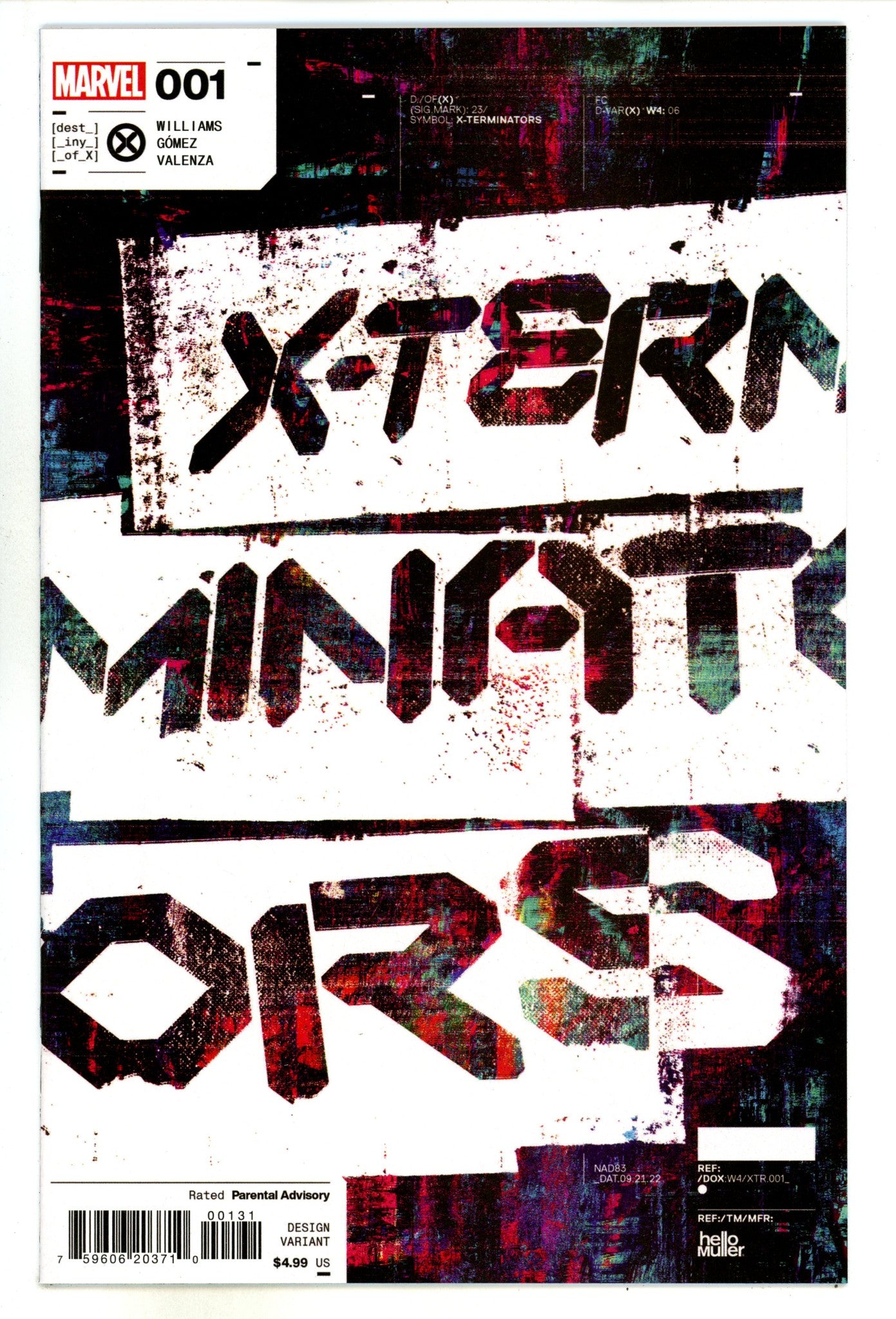 X-Terminators Vol 2 1 High Grade (2022) Muller Design Incentive Variant 