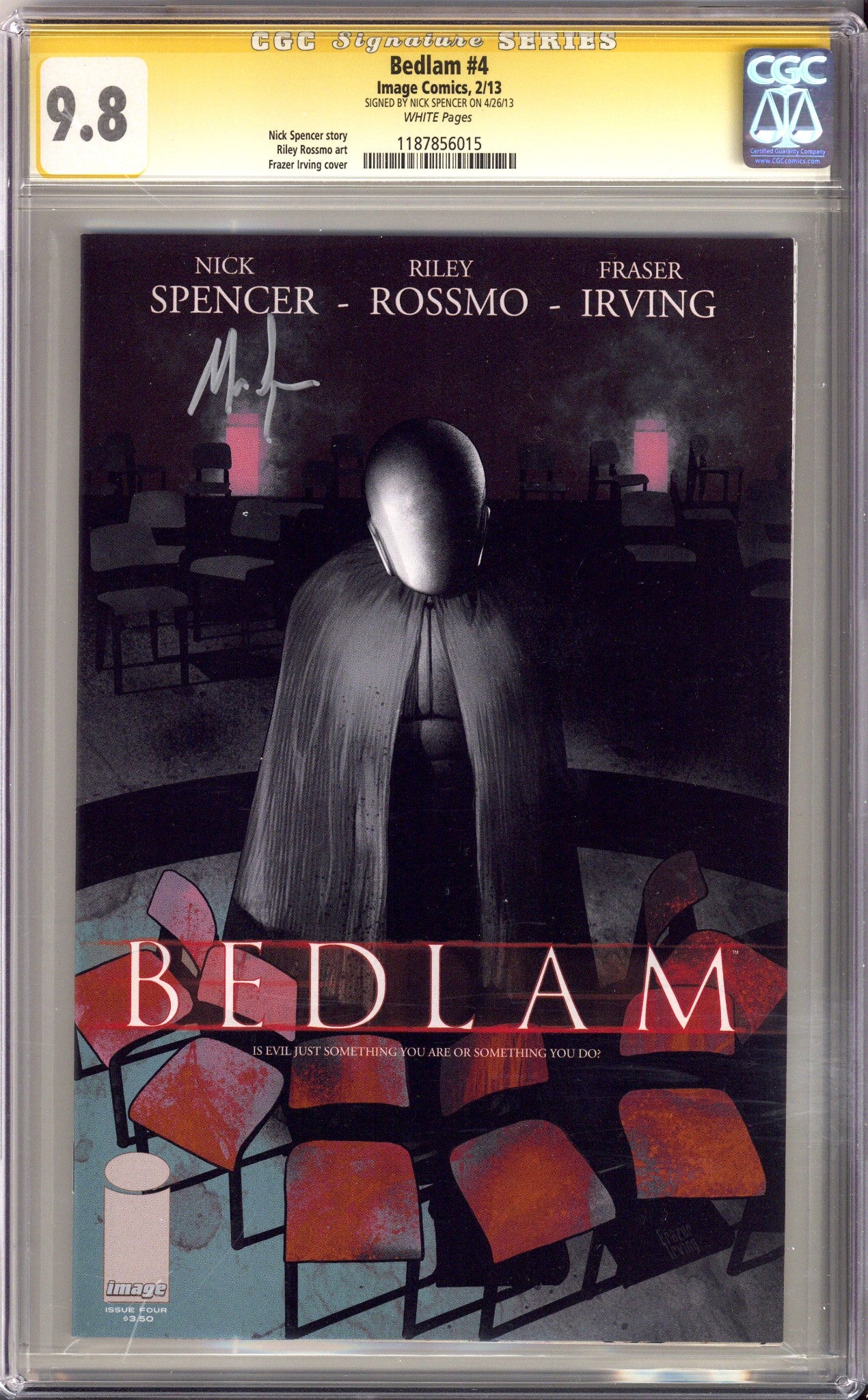 Bedlam 4 CGC 9.8 (NM/M) (2013) Signed x1 Cover Nick Spencer 