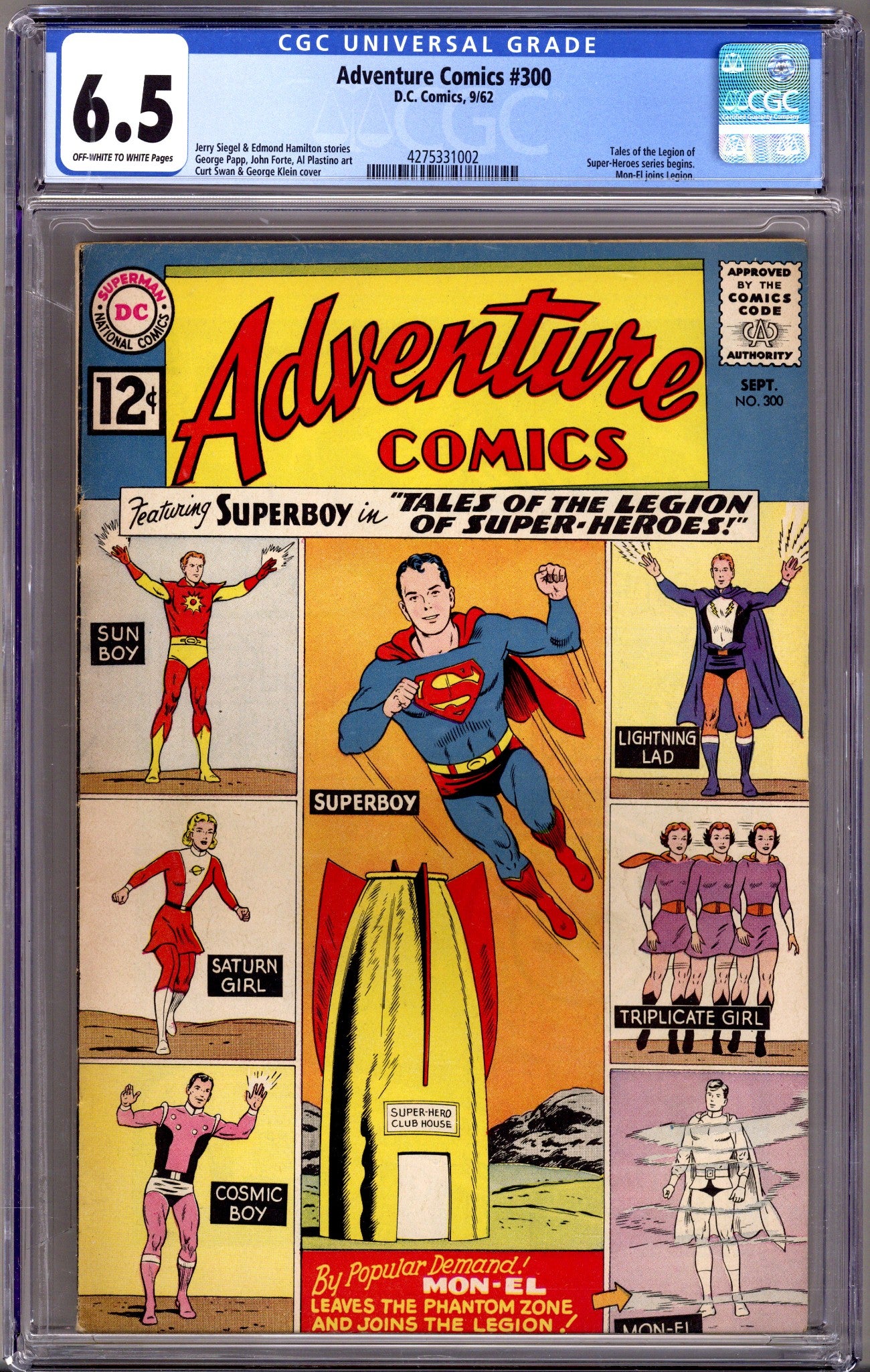 Adventure Comics Vol 1 300 CGC 6.5 (FN+) (1962) 