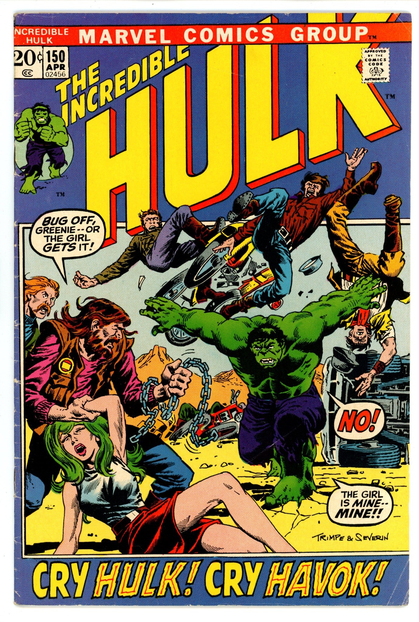 The Incredible Hulk Vol 1 150VG+ (4.5)(1972)