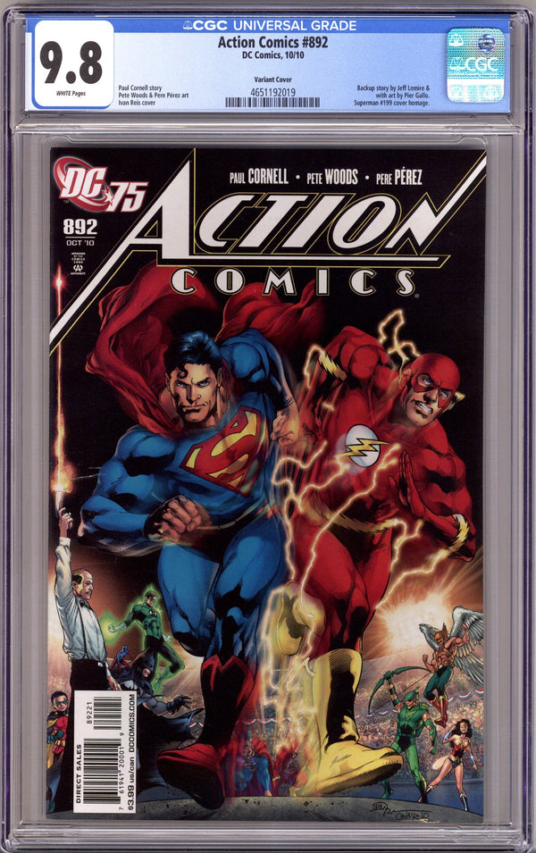 Action Comics Vol 1 892 CGC 9.8 (NM/M) (2010) Reis Variant