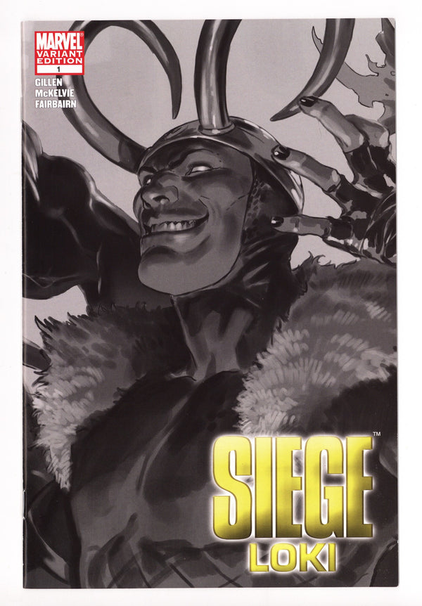 Siege: Loki 1 High Grade (2010) Djurdjevic B&W Variant