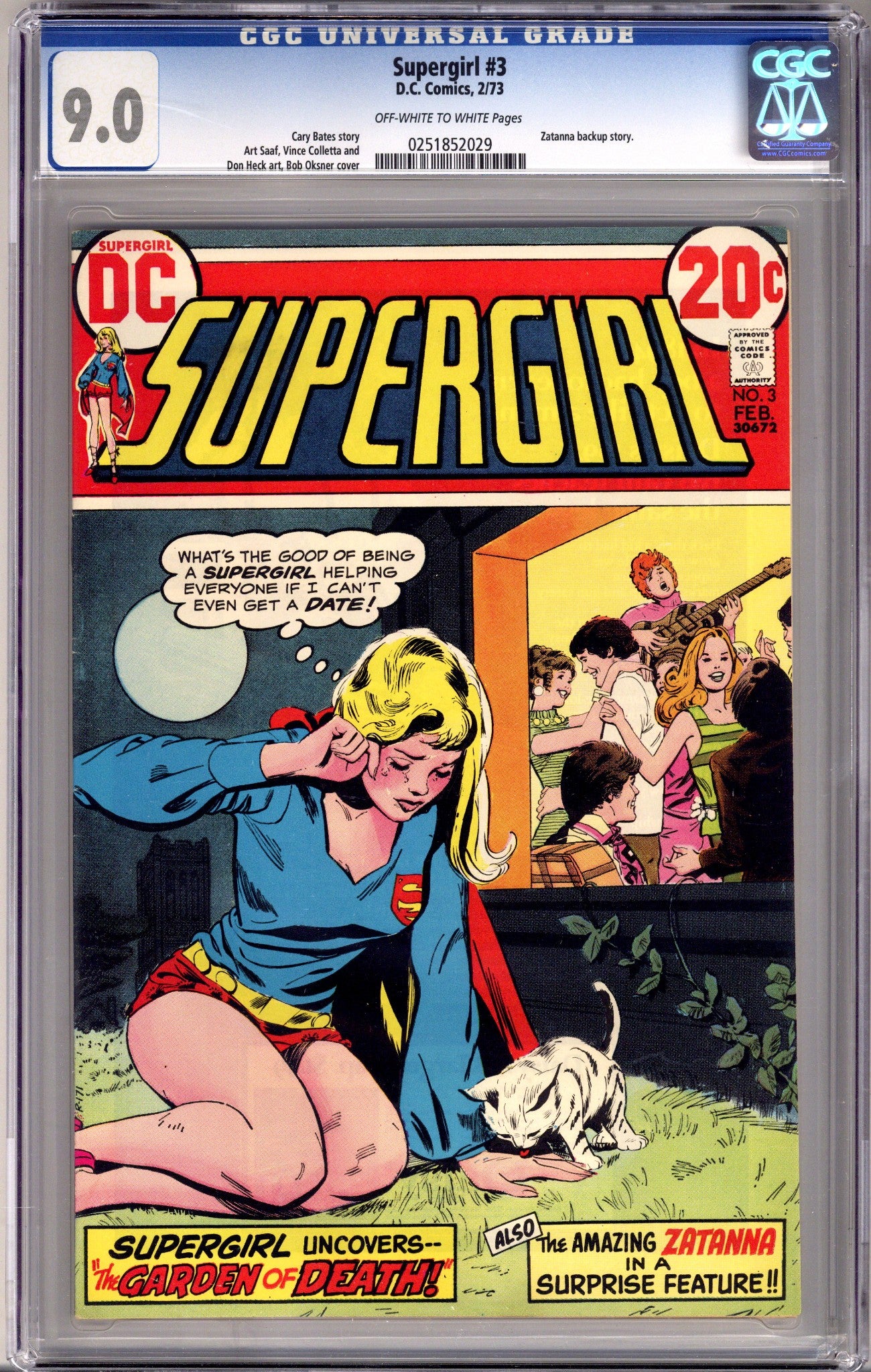 Supergirl Vol 1 3 CGC 9.0 (VF/NM) (1973) 