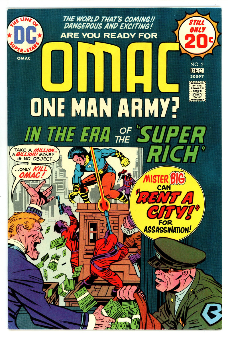 OMAC Vol 1 2  VF+ (8.5)  (1974)   