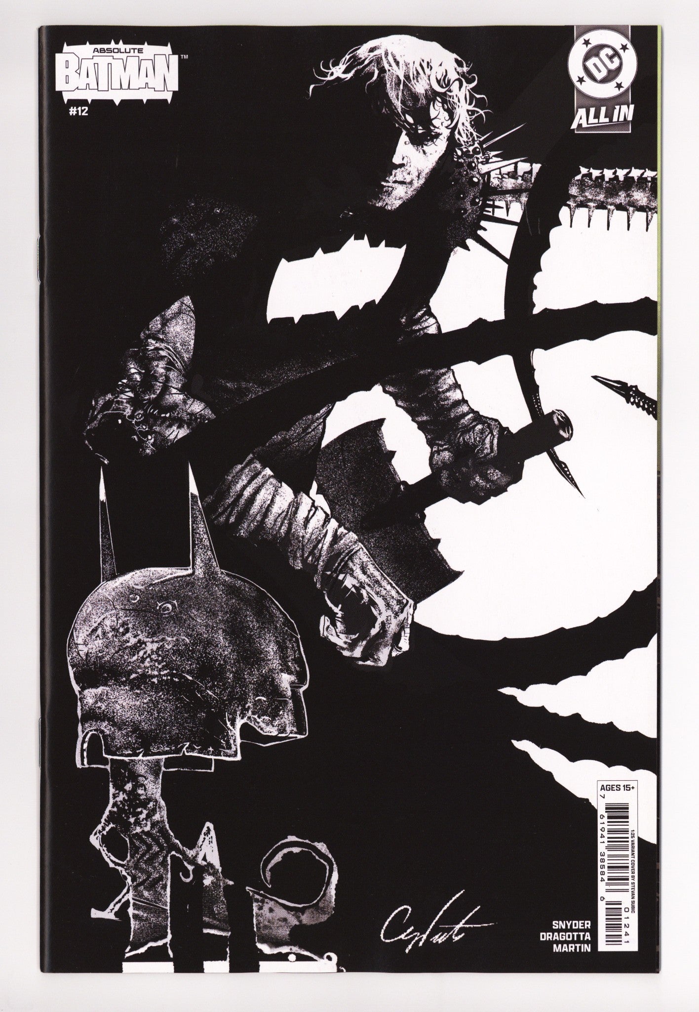 Absolute Batman 12 Subić B&W Incentive NM (2025)