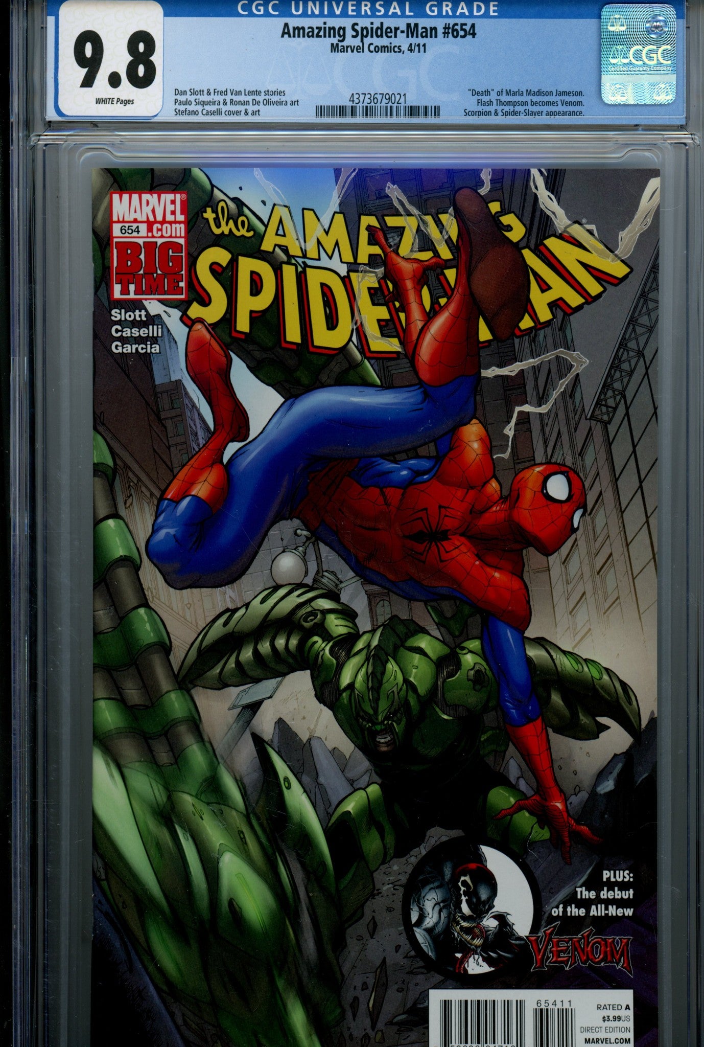 The Amazing Spider-Man Vol 2 654 CGC 9.8 (NM/M) (2011) 