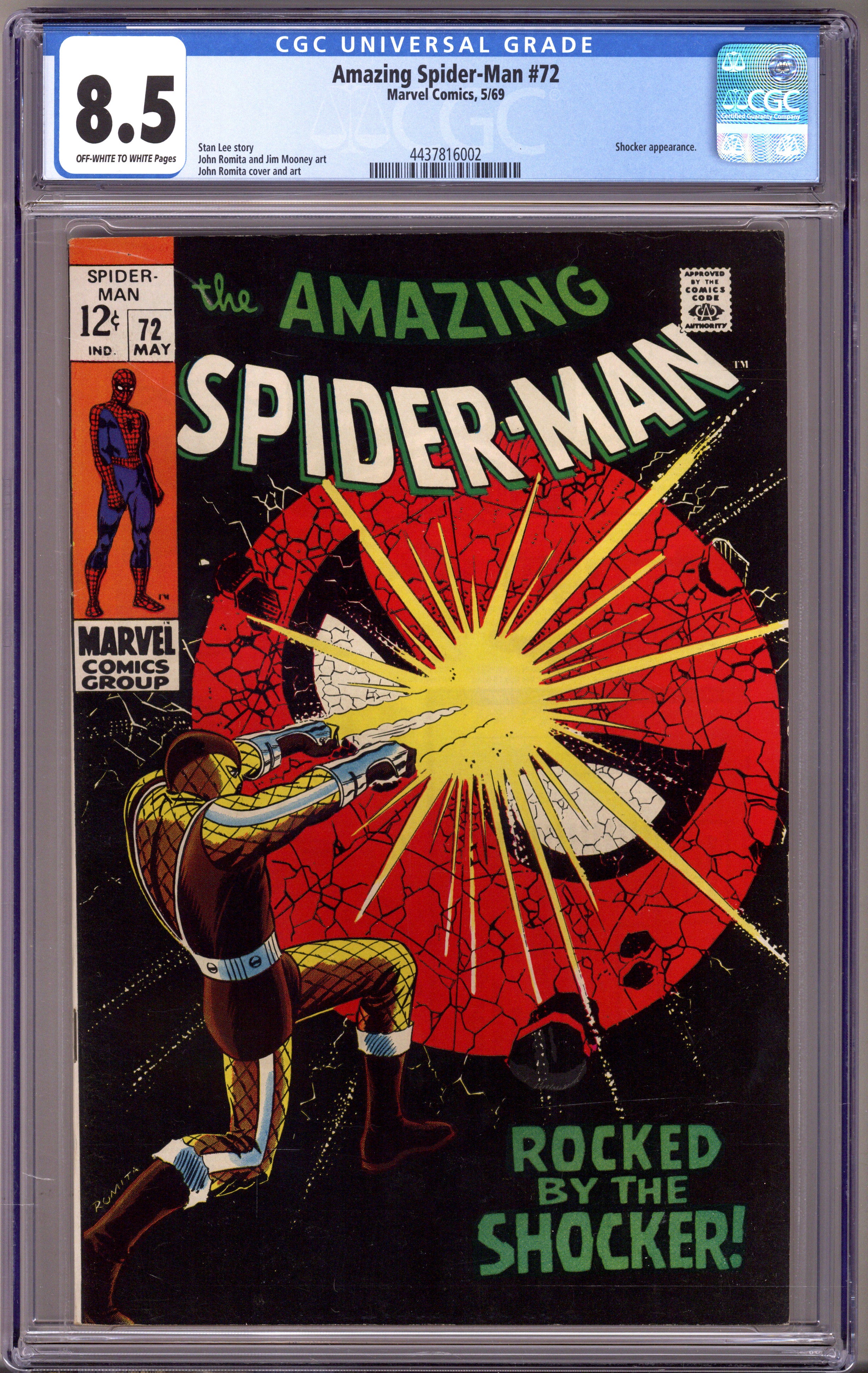 The Amazing Spider-Man Vol 1 72 CGC 8.5 (VF+) (1969) 