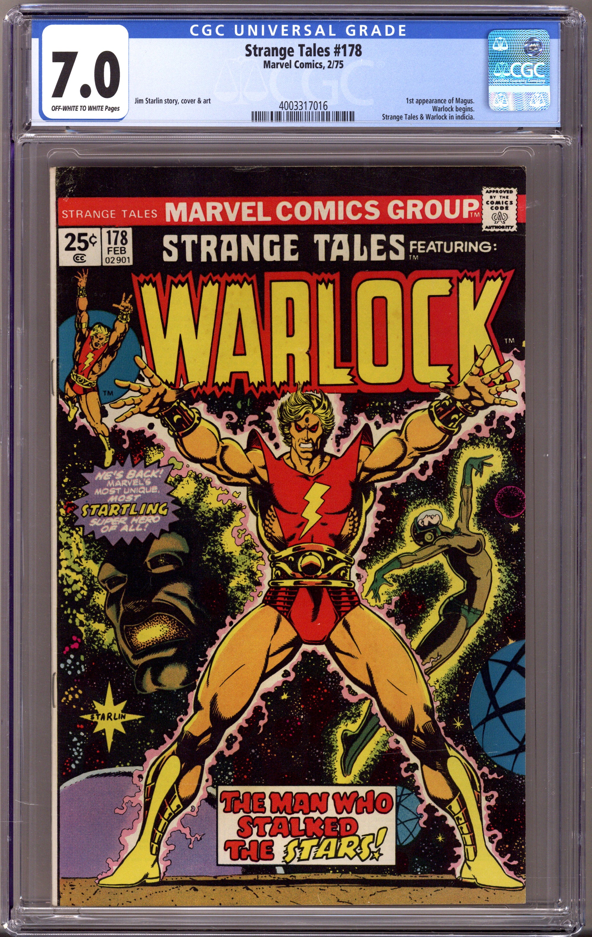 Strange Tales Vol 1 178 CGC 7.0 (FN/VF)   (1975)        
