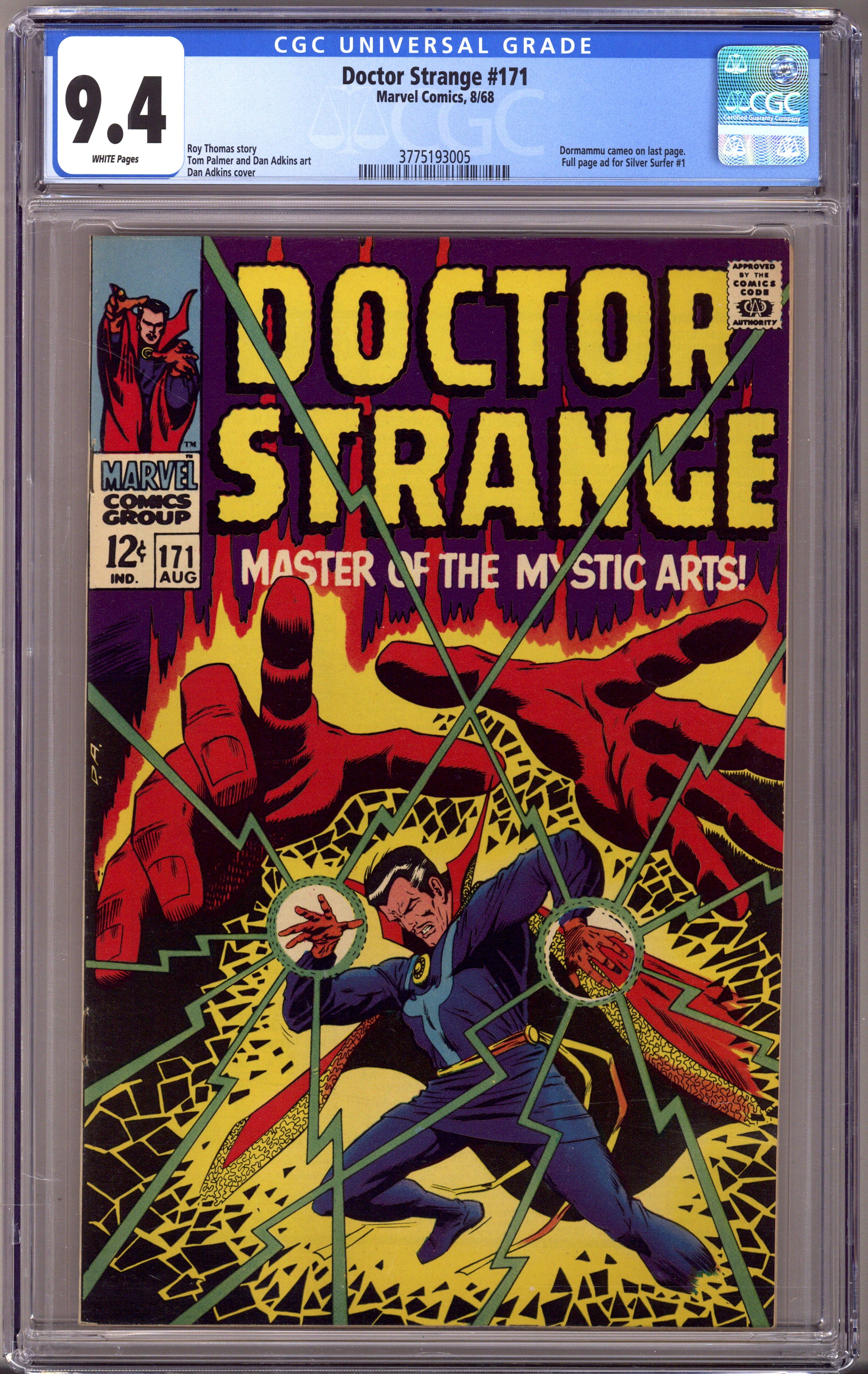 Doctor Strange Vol 1 171 CGC 9.4 (NM) (1968) 