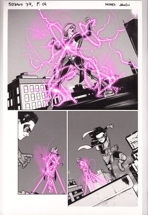 Batman Vol 3 77 Fine Art Monoprint: Page #4 (2019) Signed x1 Mike Janin