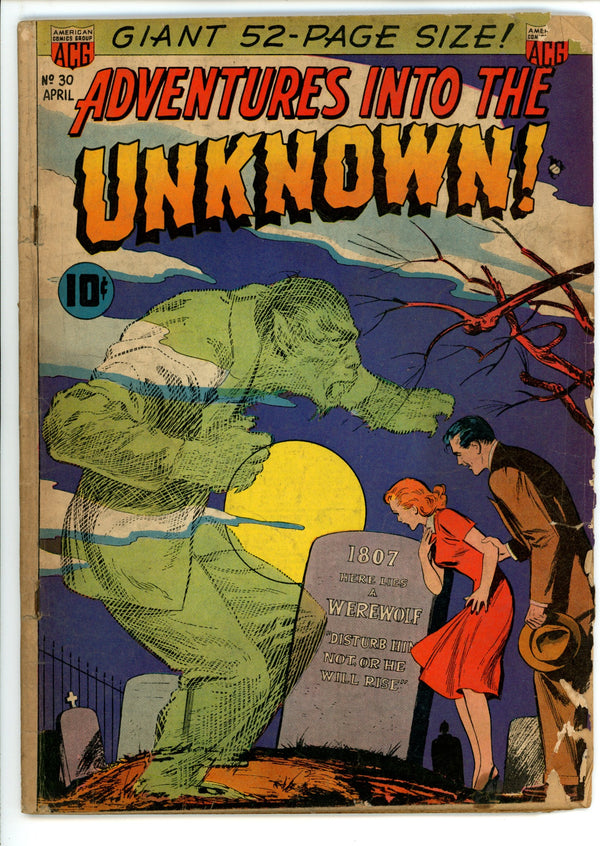 Adventures into the Unknown 30 GD+ (2.5) (1952)